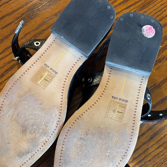 Dolce Vita Black Buckle Slingback Flats - Picture 5 of 5